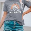 Gray WILD LIFE Mount Graphic Print Short Sleeve T Shirt