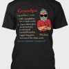 Black Grandpa Letter Figure Print Men's Graphic T Shirt