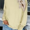 Apricot French Terry Cotton Blend Pullover Sweatshirt