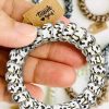 White Leopard Printed Telephone Wire Hair Loop