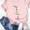 Pink Be Kind Letter Printed Crewneck Short Sleeve Top