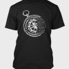 Black Nautical Compass Mens Graphic T Shirt