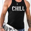 Black Mens Chill Graphic Tank Top