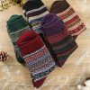 Multicolor 5 Pairs Thermal Fuzzy Warm Winter Crew Socks