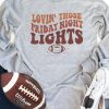 Gray FRIDAY NIGHT LIGHTS Rugby Print Graphic Long Sleeve Top