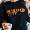 Black MOMSTER Graphic Print Long Sleeve Sweatshirt