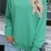 French Terry Cotton Blend Pullover Sweatshirt