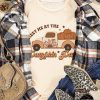 Khaki Pumpkin Patch Truck Graphic Print Short Sleeve Tee