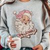 Gray Christmas Santa Clause Graphic Sweatshirt