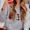 Plaid Christmas Tree Grey Sweatshirt