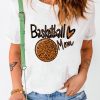 White Basketball Mom Short Sleeve Graphic Top