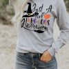 Gray Just A Girl Who Loves Halloween Graphic Print Long Sleeve Top