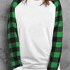 Green Buffalo Plaid Long Sleeve Sweatshirt