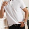 White Men Short Sleeve Polo Shirt