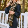 Green Winter Thick Large Plaid Scarf