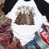 Christmas Tree Snowflakes Graphic Raglan Top