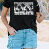 Black Tropical Plant Graphic Print Crew Neck T Shirt