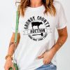 White Grundy County Auction Graphic Roll-up Short Sleeve Tee