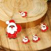 Gold Santa Clause Pendant Christmas Jewelry 4pcs Set