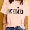 Pink KIND Bee Leopard Print Short Sleeve T Shirt