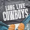 Gray LONG LIVE COWBOYS Retro Graphic Tee