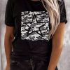 Star Camouflage Print Short Sleeve Graphic Tee