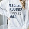 Gray Letters Graphic Loose Sweatshirt