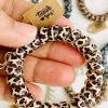 Brown Leopard Printed Telephone Wire Hair Loop