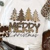 White MERRY Christmas Tree Graphic Tee