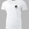 White Rose Print Mens Short Sleeve Tee