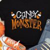 Black CANDY MONSTER Short Sleeve Graphic Tee