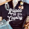 Black Raised On 90's Country Crew Neck Graphic Tee