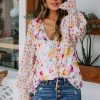 Cakewalk Floral Smocked Blouse