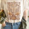 Khaki Music City Guitar Graphic Print T Shirt