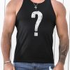 Black Question Mark Muscle Fit Racerback Men's Tank Top