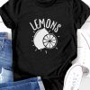 Black LEMONS Graphic Print Short Sleeve T Shirt