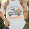 White FARM FRESH Pumpkin Graphic Tee