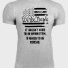 Gray Mens Vintage American Flag It Needs To Be Reread T Shirt