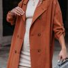 Lapel Collar Pocketed Buttoned Trench Coat