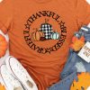 Orange Thankful Blessed Grateful Pumpkin Print Graphic T Shirt