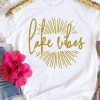 White Lake Vibes Shiny Graphic Print Crewneck T Shirt