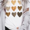 White Be Kind Heart Print O-Neck T-shirt