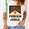 White PUMPKIN JUNKIE Leopard Print Short Sleeve Graphic Tee