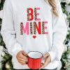 White BE MINE Leopard Heart Print Long Sleeve Sweatshirt