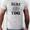 Gray SURF TIME Graphic Print Muscle Fit Men's T Shirt