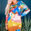 Multicolor Tie Dye Pocketed T Shirt Mini Dress