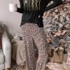 MERRY Leopard Print Long Sleeve High Waist Lounge Set