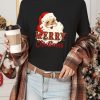 Merry Christmas Santa Clause Print Short Sleeve Graphic Tee