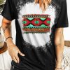 Black Western Pattern Printed Color Block Short Sleeve T Shirt