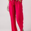 Rose Smocked Elastic Waist Wide Leg Pants